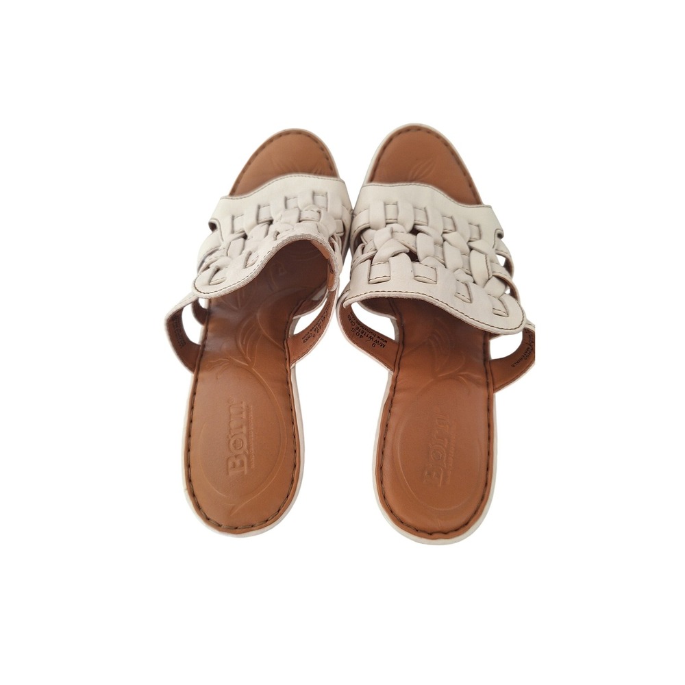Born White open toe leather hell sandals size 9/40.5 - Picture 5 of 10